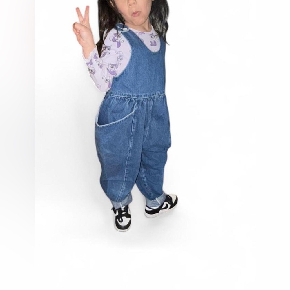 Kids Vintage Denim Overalls - Picture 4 of 7